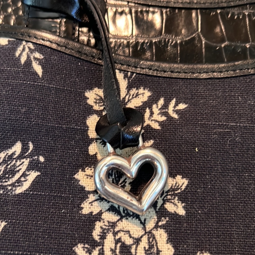 Brighton Vintage/Rare “Mercedes” Fabric and Leather Printed Handbag. - Picture 9 of 15